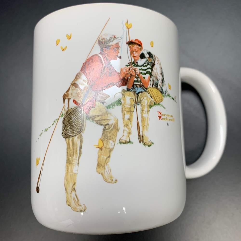 A21- 77- 1987- TROUT DINNER NORMAN ROCKWELL MUG